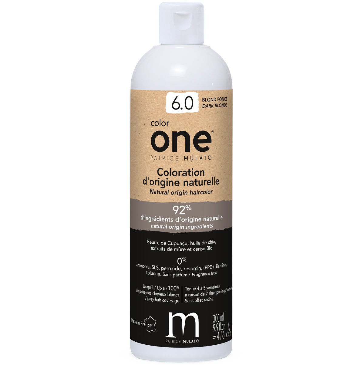 Coloration Naturelle 6.0 BLOND FONCÉ Color One Mulato 300 ML