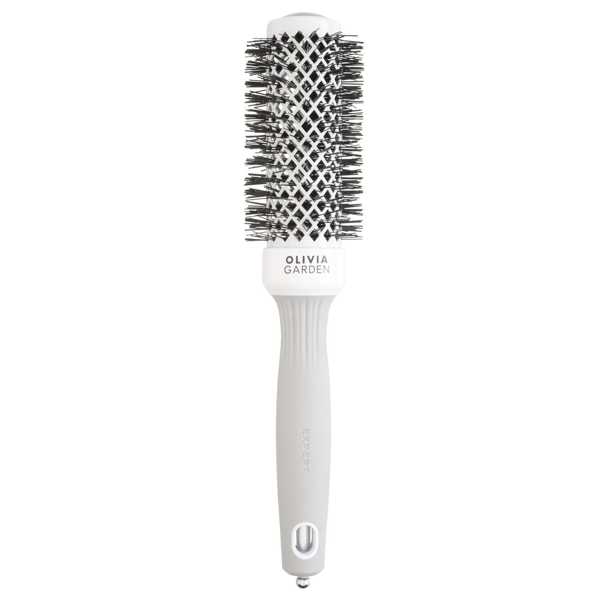 Brosse ronde Olivia Garden Expert Blowout Shine WHITE & GREY
