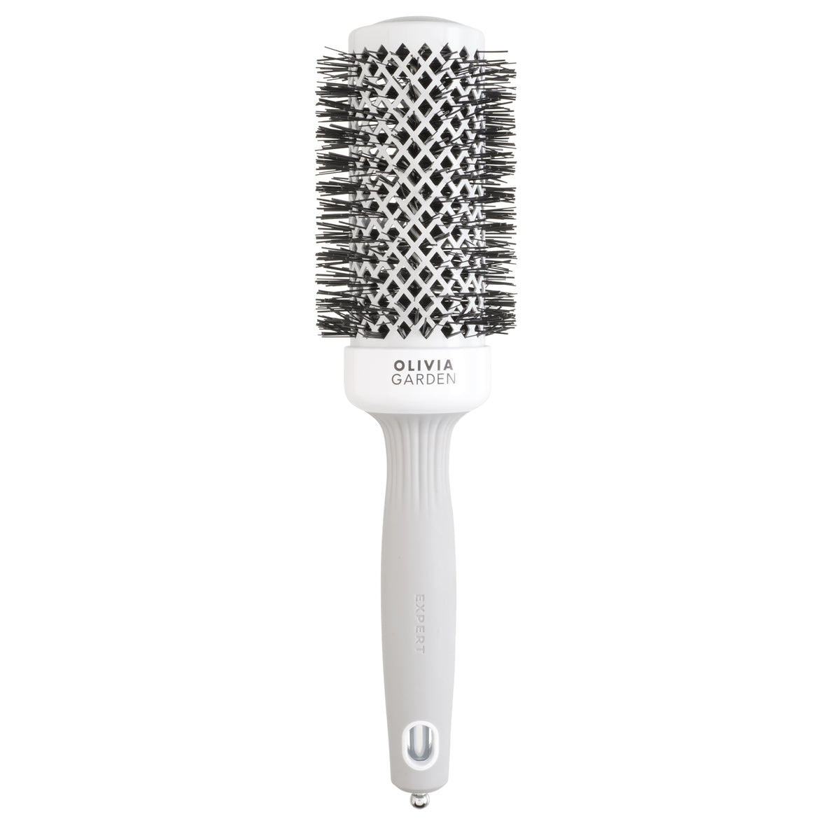 Brosse ronde Olivia Garden Expert Blowout Shine WHITE & GREY