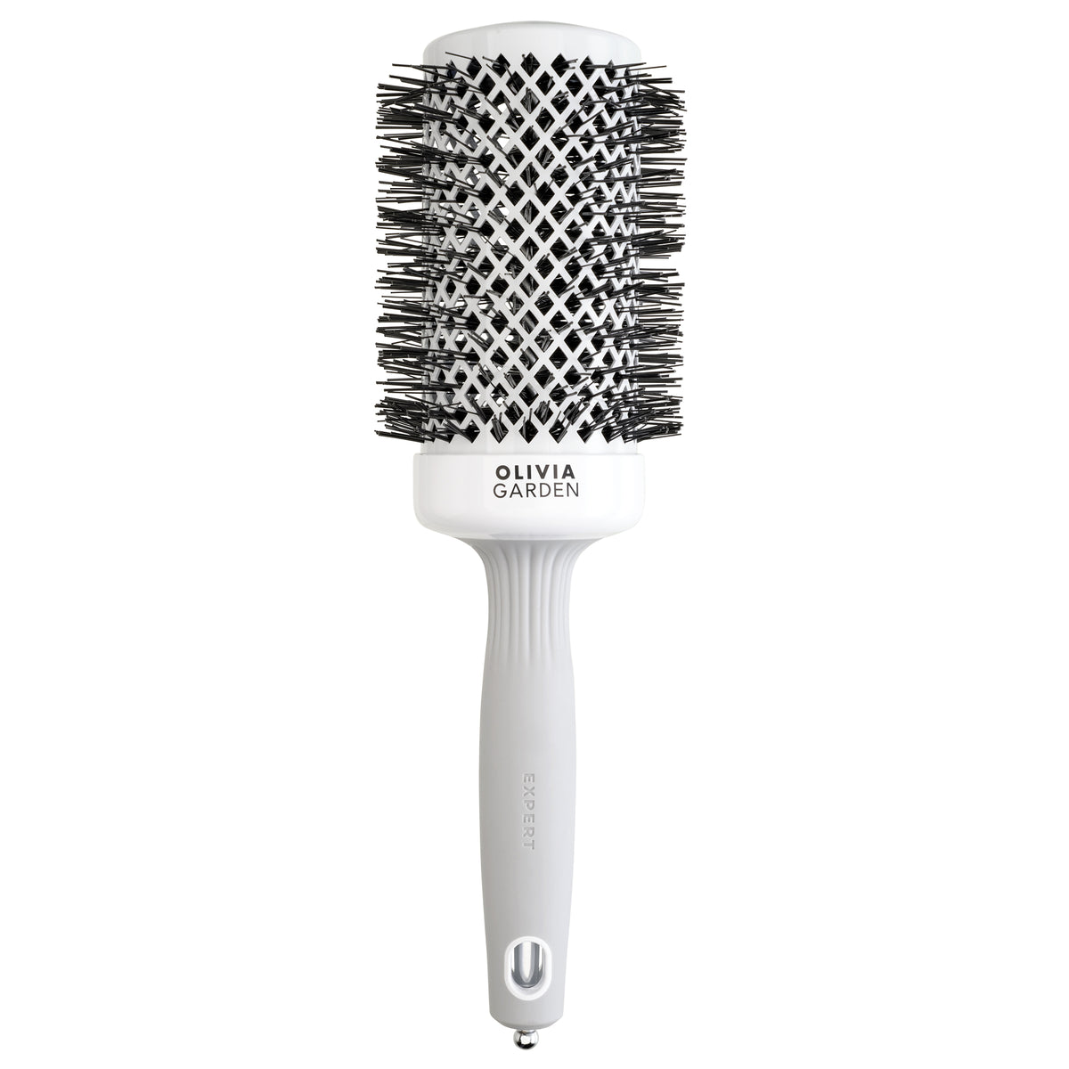 Brosse ronde Olivia Garden Expert Blowout Shine WHITE & GREY