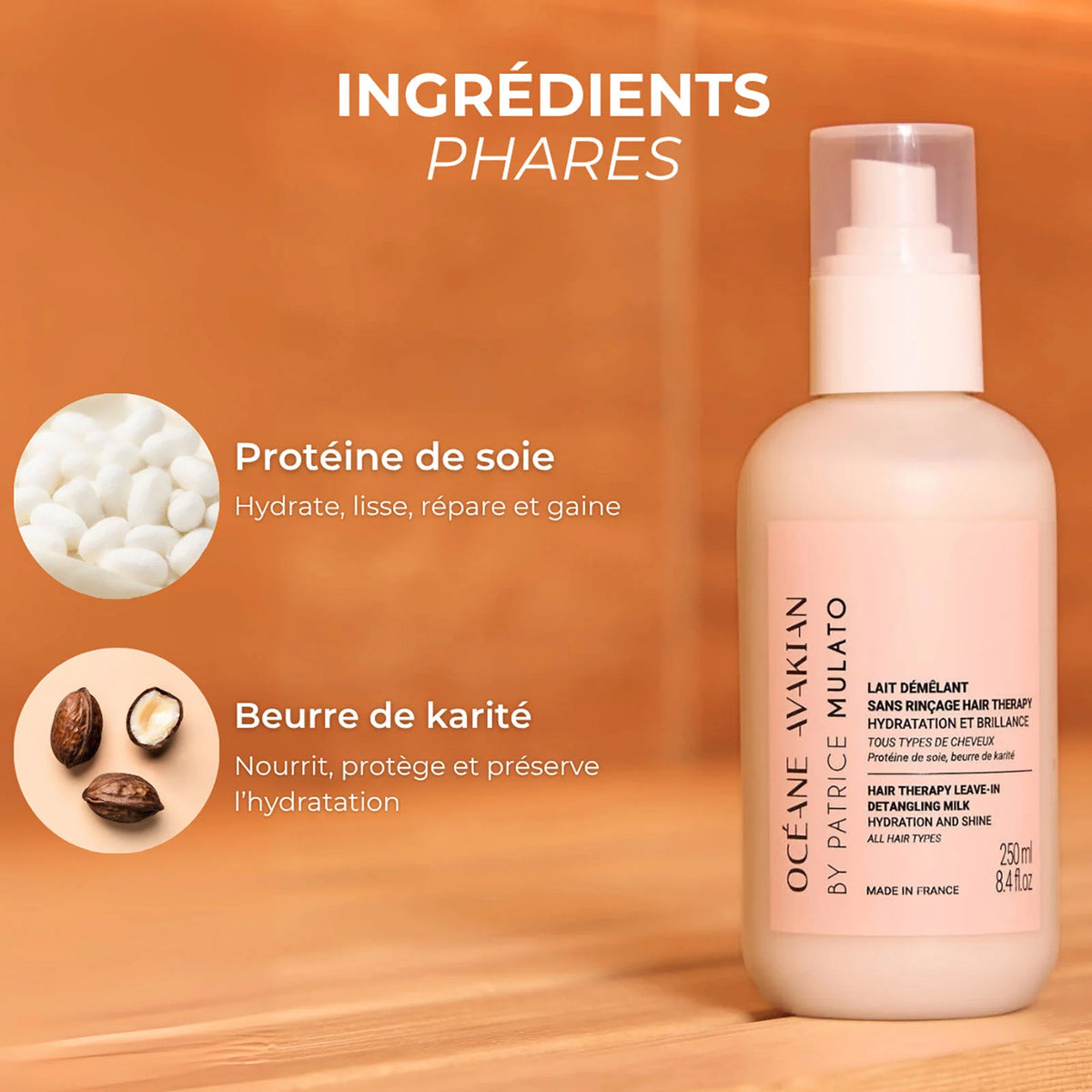 Lait Démêlant Sans Rinçage Hair Therapy Océane Avakian by Mulato 250 ML