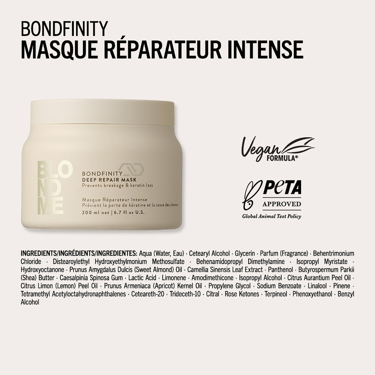 Masque Réparateur Blond Me Bondfinity Schwarzkopf 500 ML
