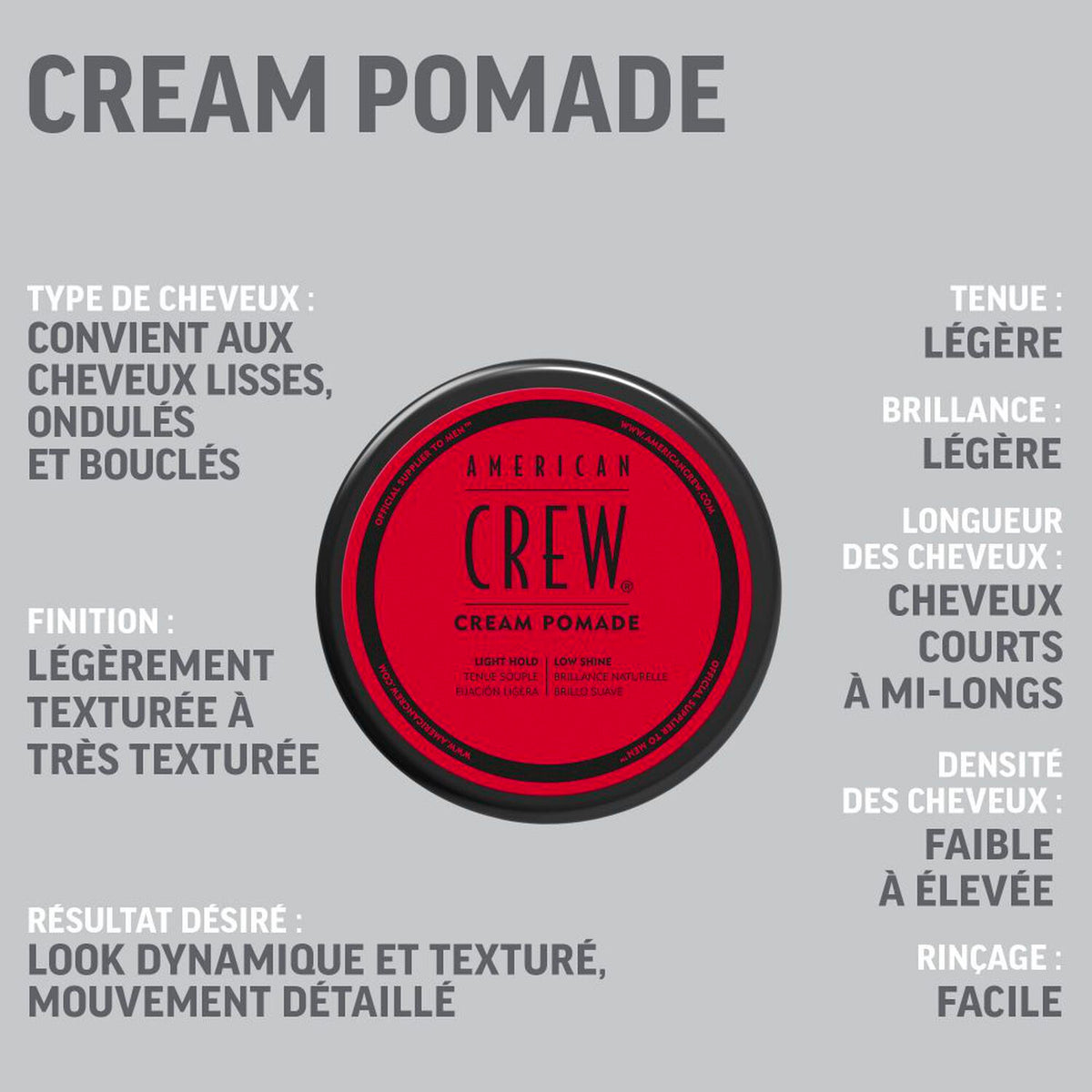 Cream Pomade American Crew 85 G