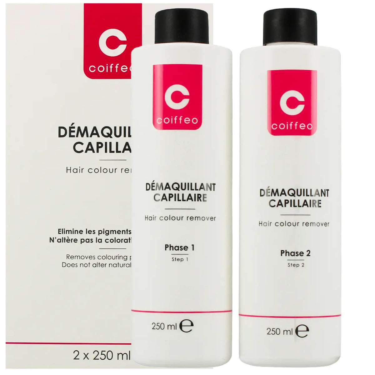 Démaquillant Capillaire Hair Colour Remover Coiffeo 2x250 ML