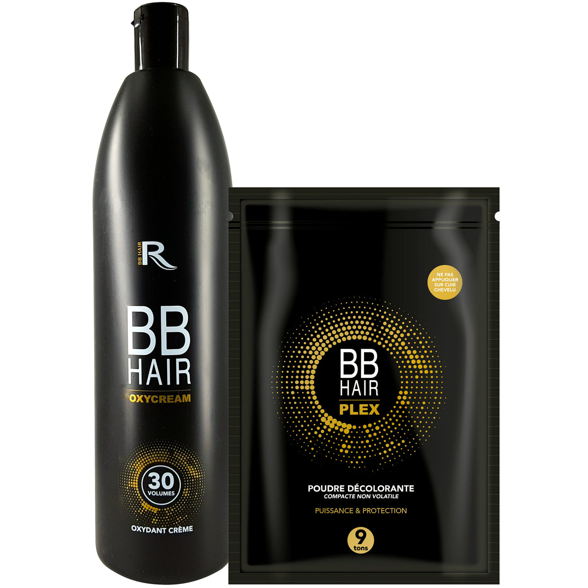 Pack Oxydant 30 Vol + Poudre Décolorante 9 Tons Plex BBHair Generik