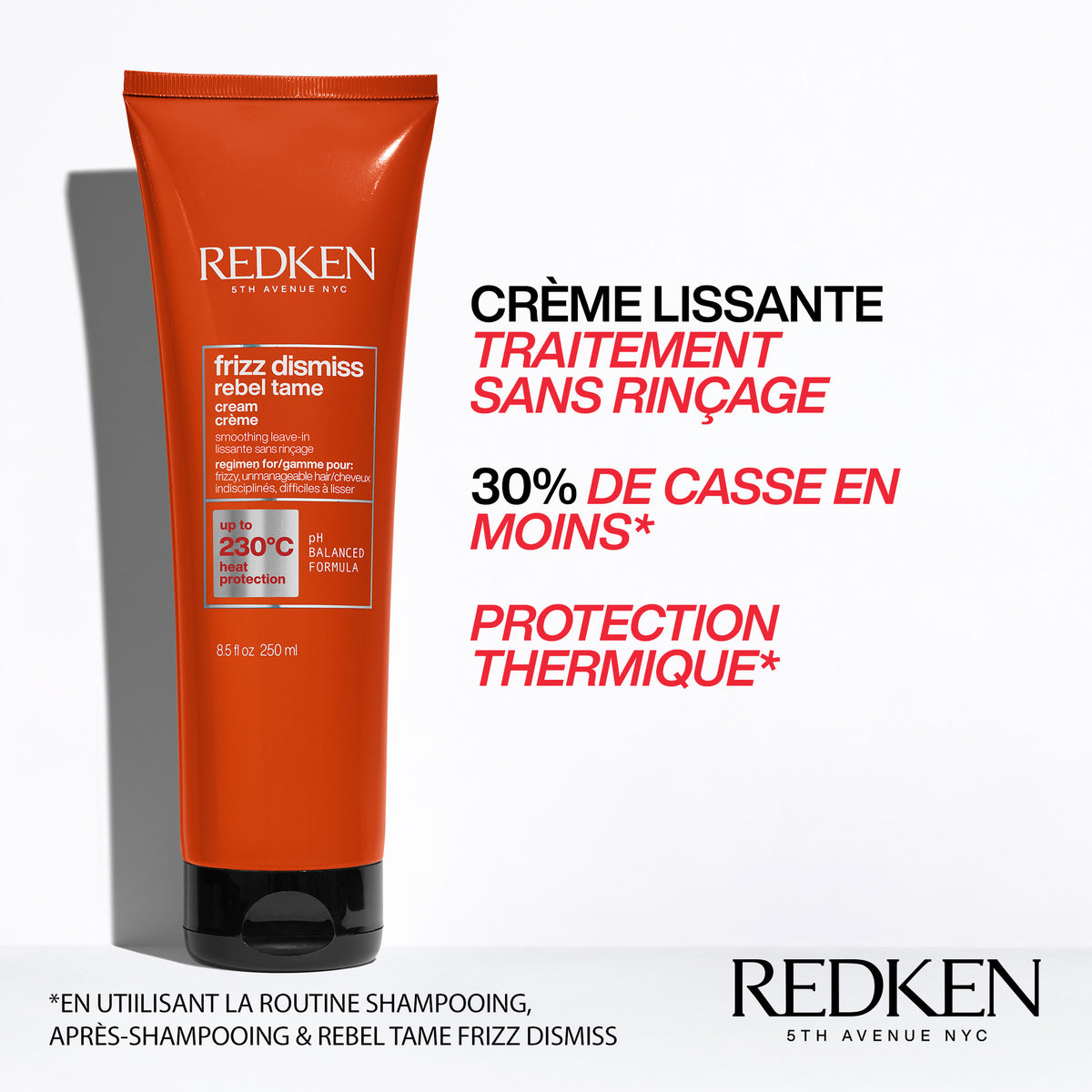 Soin sans rincage Rebel Tame Frizz Dismiss Redken 250 ML