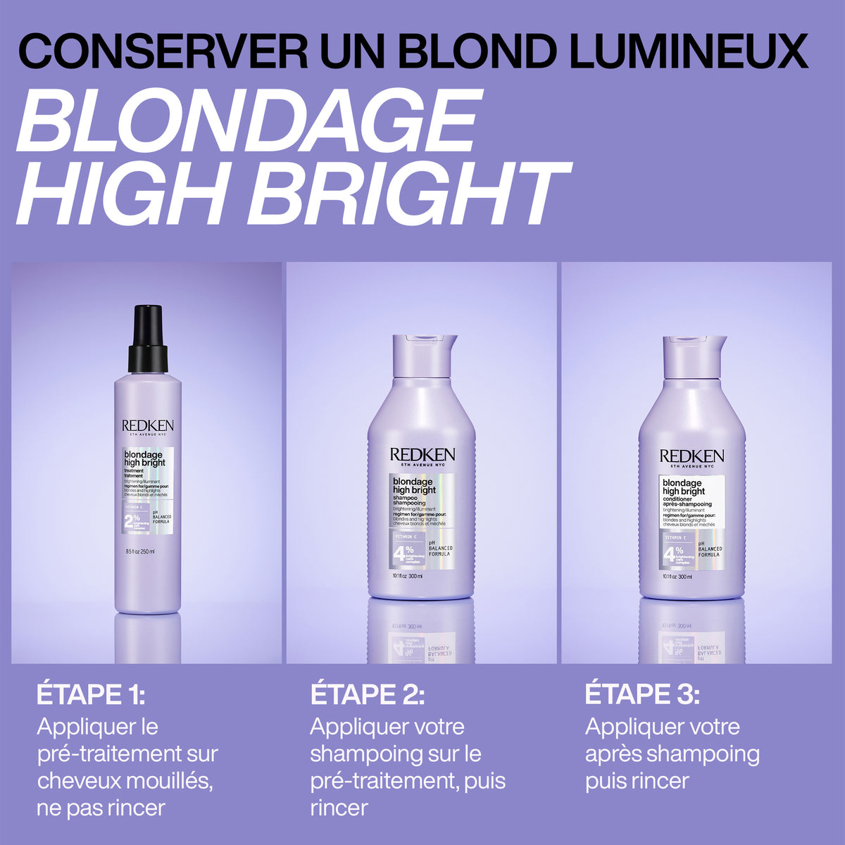 Après-shampoing Blondage High Bright Redken 300 ML