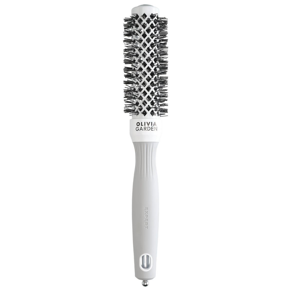 Brosse ronde Olivia Garden Expert Blowout Shine WHITE & GREY