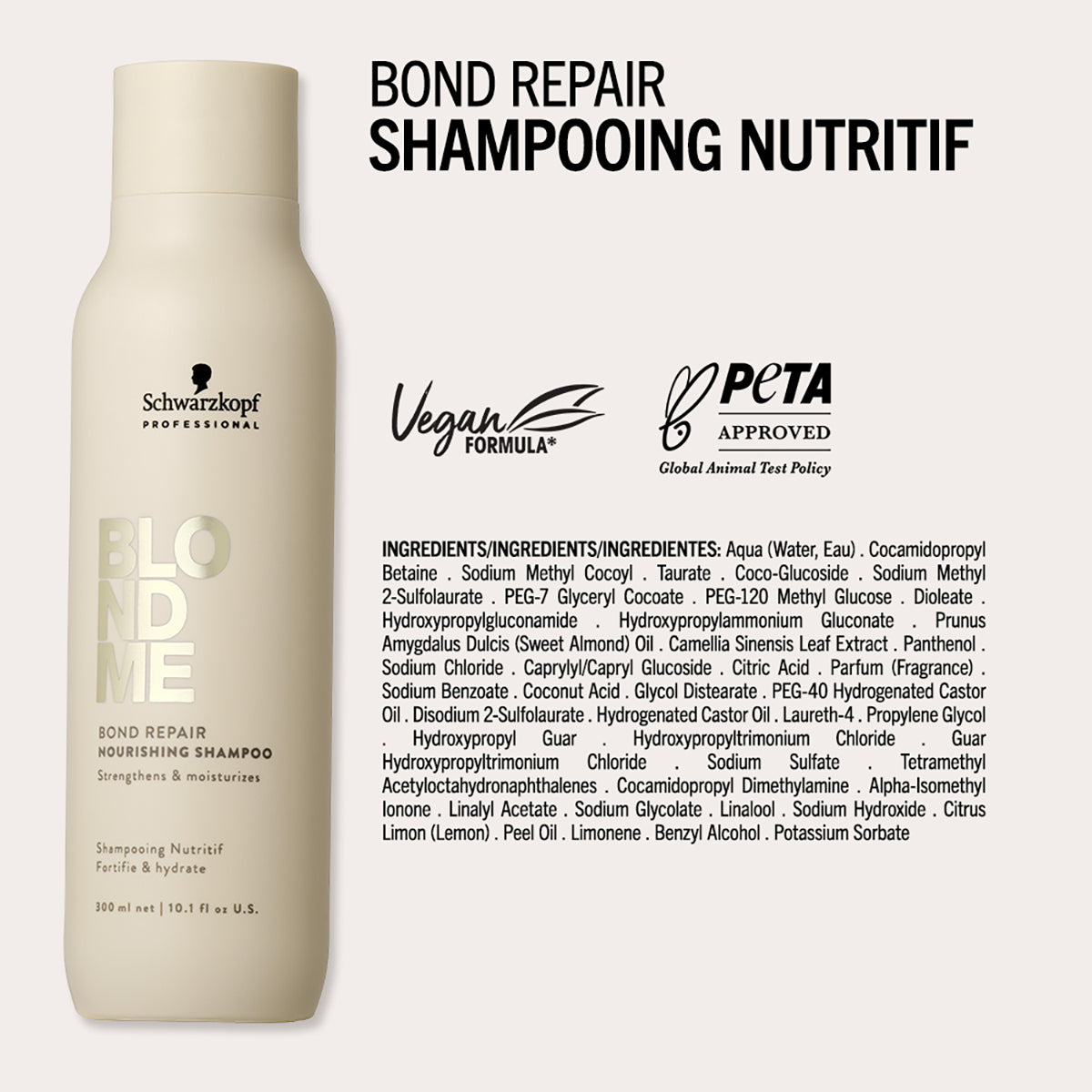 Shampoing Nutritif Blond Me Bond Repair Schwarzkopf 300 ML