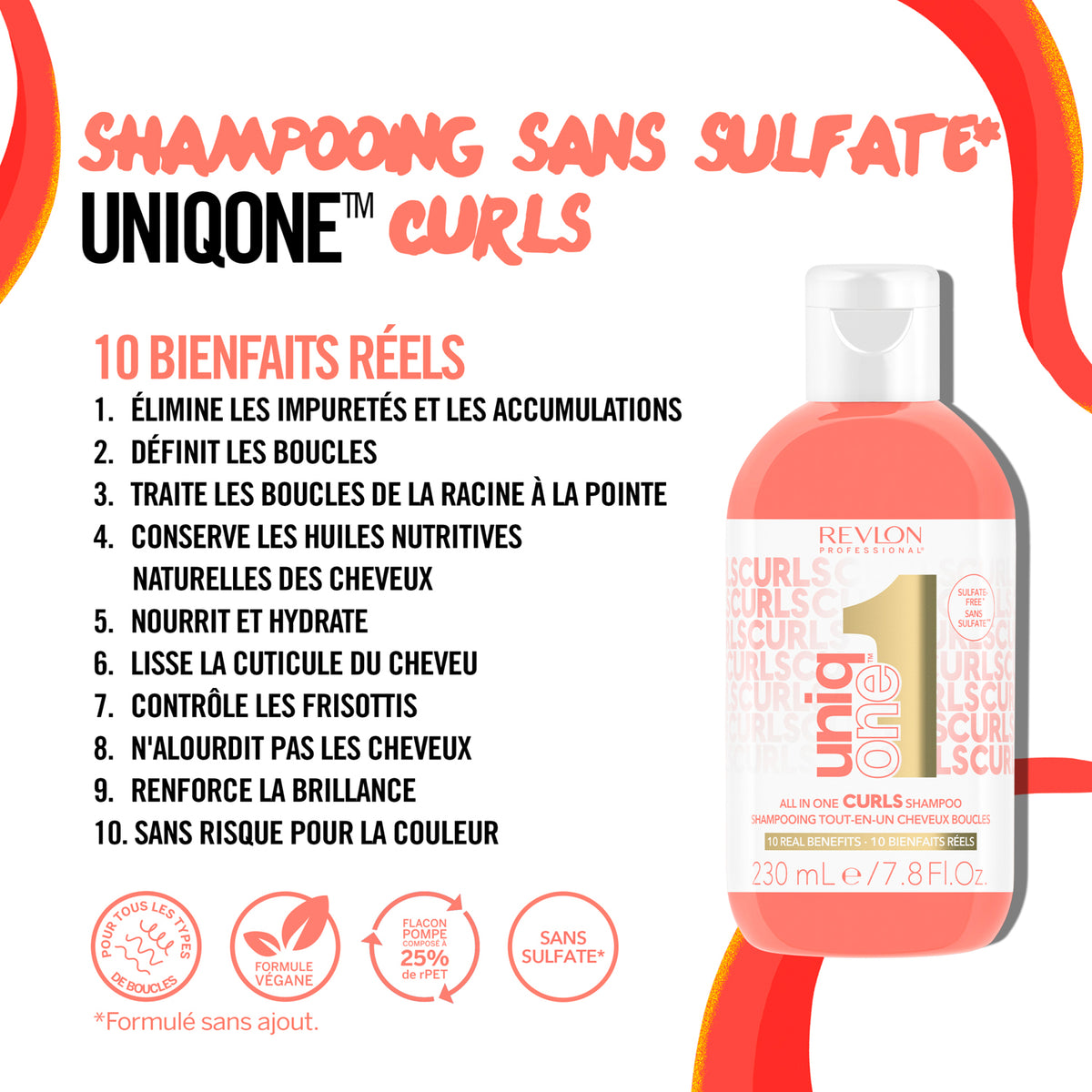 Duo Soin + Shampoing Revlon Curls Uniq One
