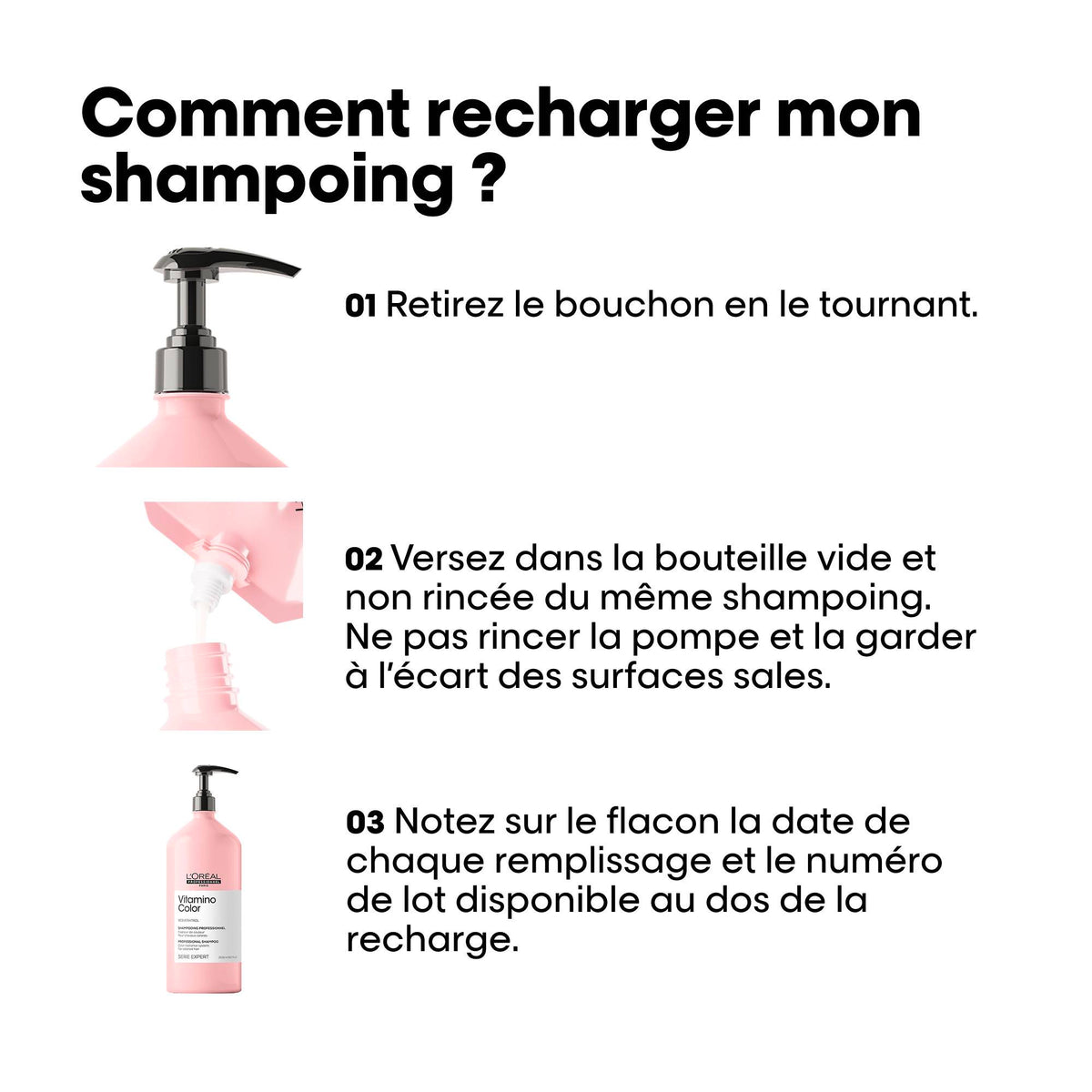 Éco-Recharge Shampoing Vitamino Color L'Oréal Pro 1000 ML