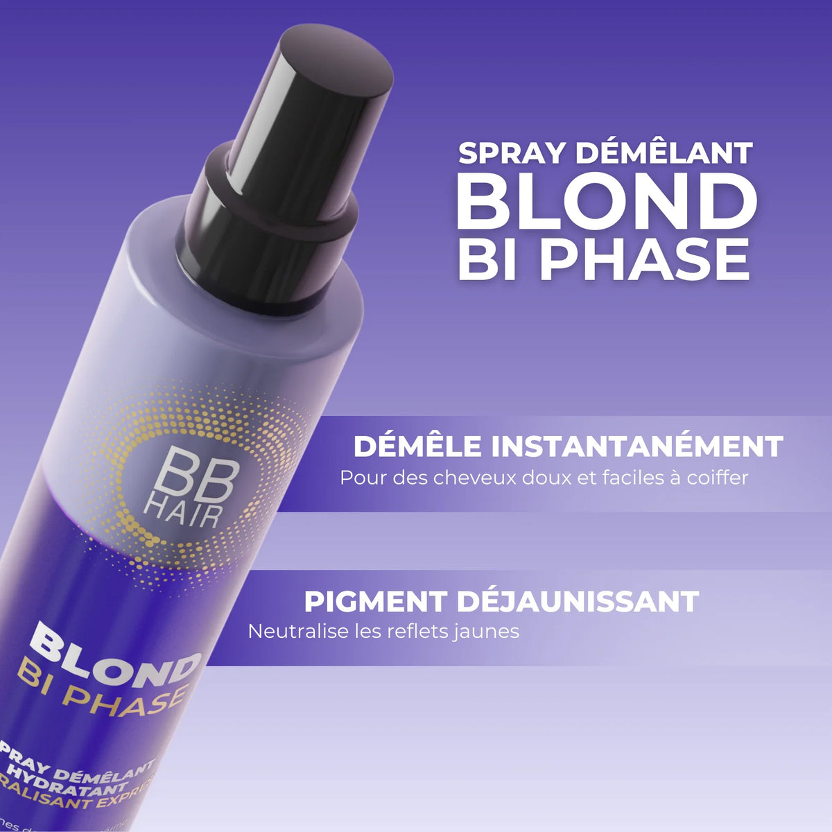 Spray Démêlant Neutralisant Blond Biphase BBHair Generik 200 ML